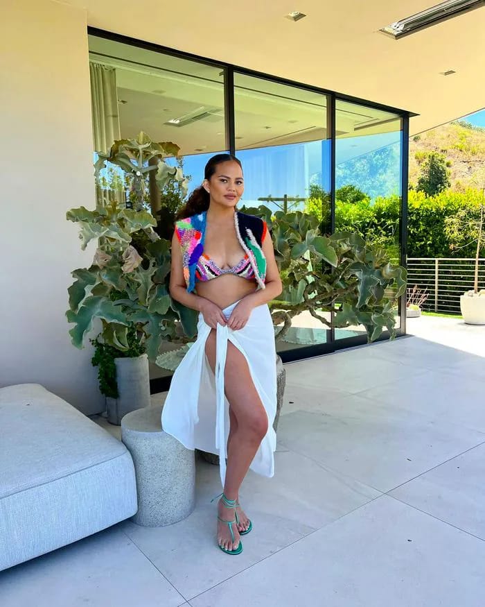 Chrissy Teigen crochet bikini Instagram