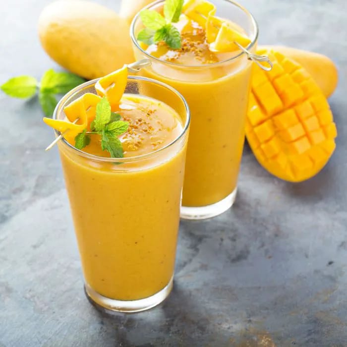 cups of fruit smoothies