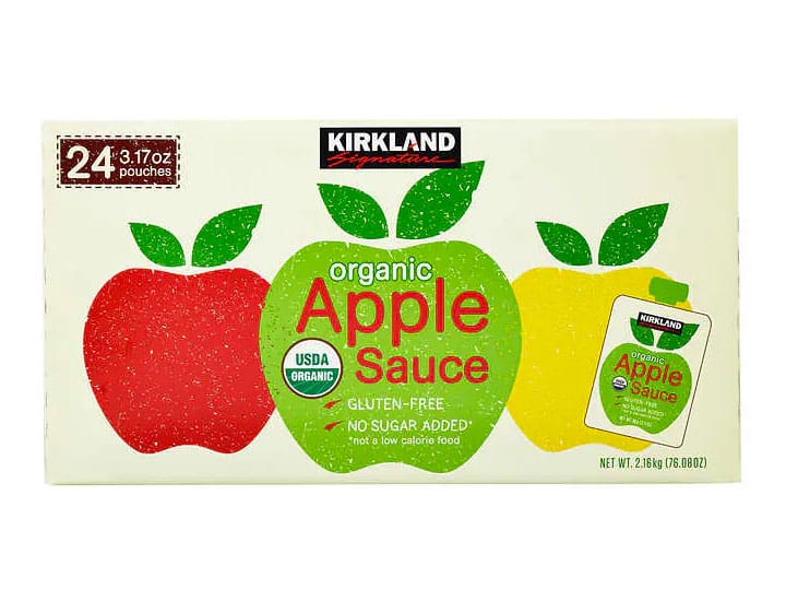 Costco Kirkland Signature Organic Applesauce pouches pack