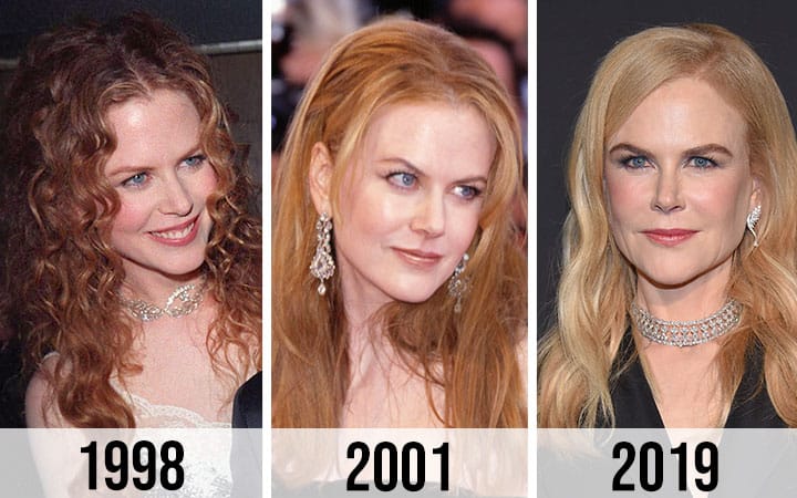 Nicole Kidman's hair evolution over the years