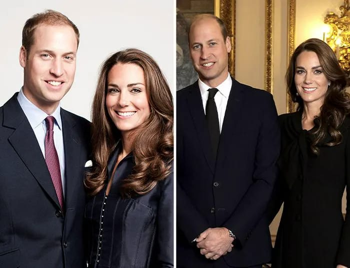 Prince William Kate Middleton portraits 2011 and 2022