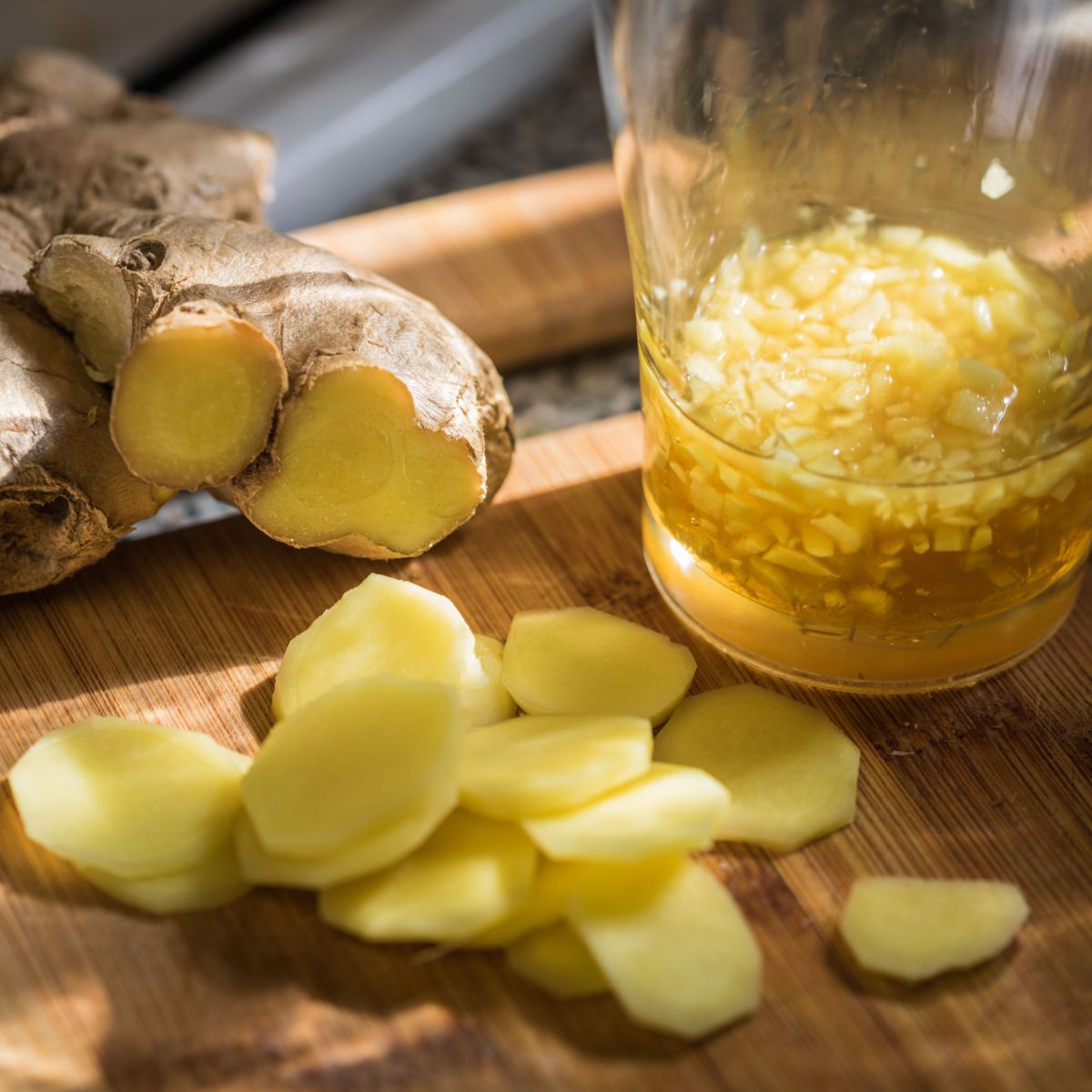 ginger root and tea