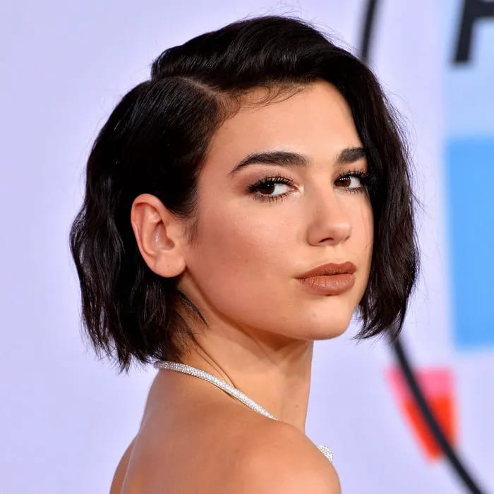 knee length dresses for ladies Dua Lipa Black Dress 214 Celebrity Cutout  LifesizeCutouts