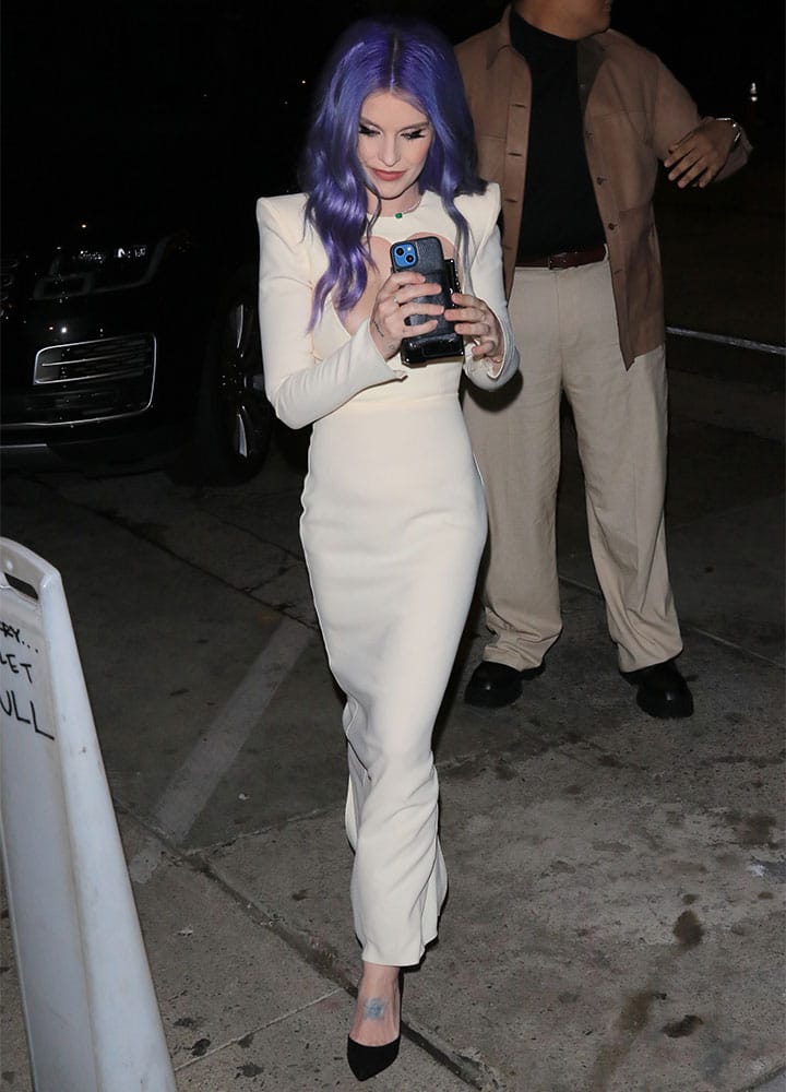 Kelly Osbourne skintight dress 39th birthday Craigs
