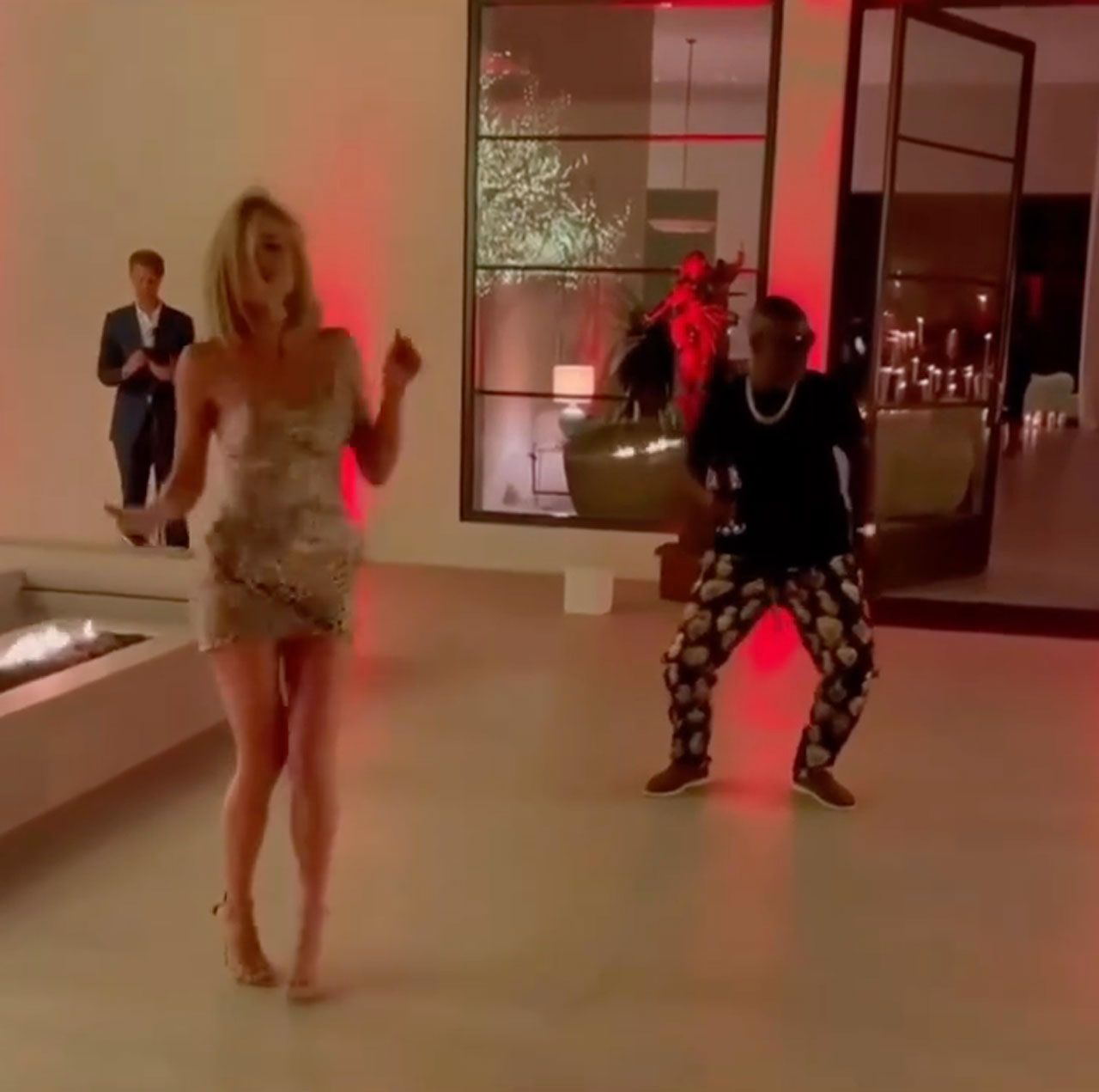 Khloe Kardashian dancing with Corey Gamble