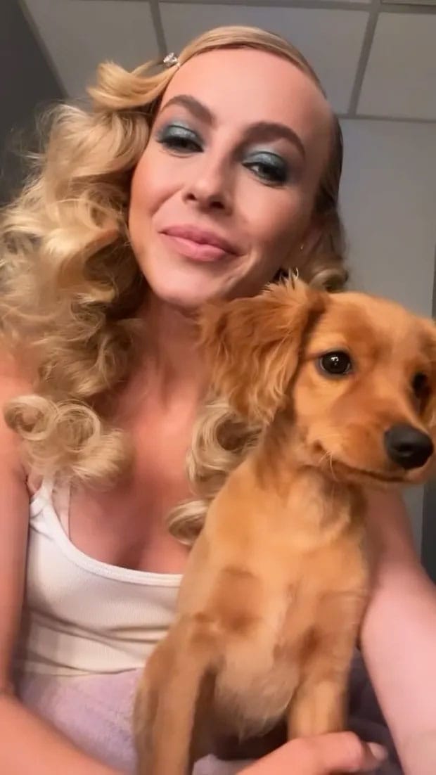 Julianne Hough Instagram video backstage