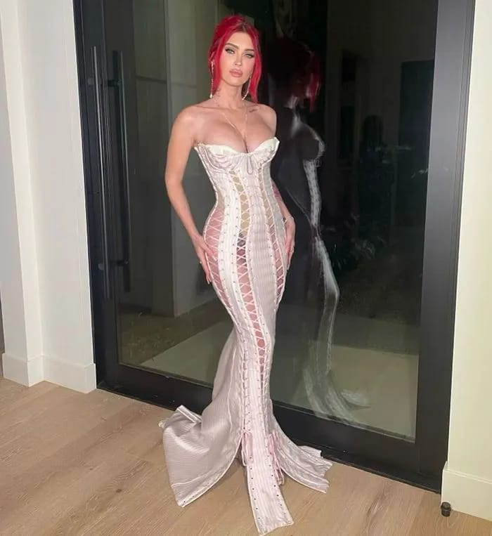 Megan Fox Sizzles In A Sheer Corset-Style Gown For The Kardashian Christmas  PartyIt Might Be Her Raciest Look Yet! - SHEfinds