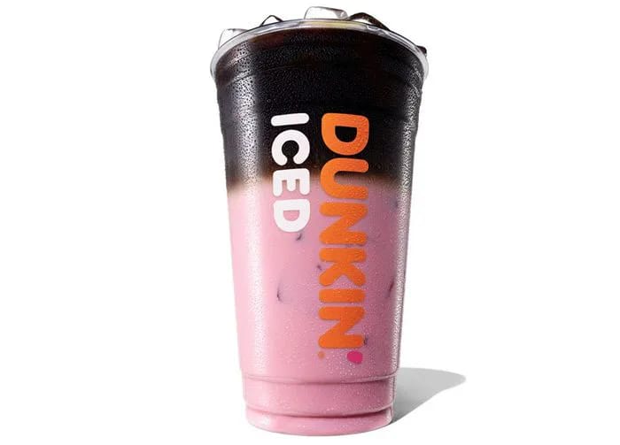 dunkin pink velvet macchiato