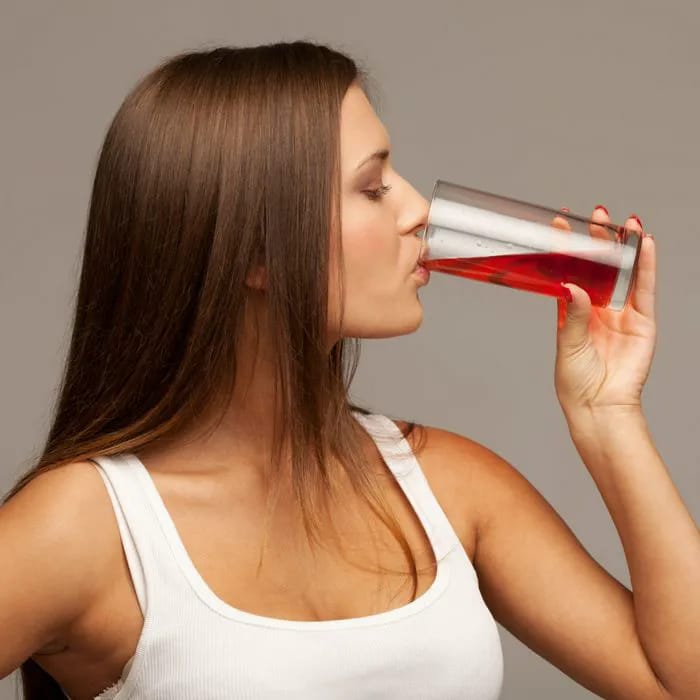 glass of red juice