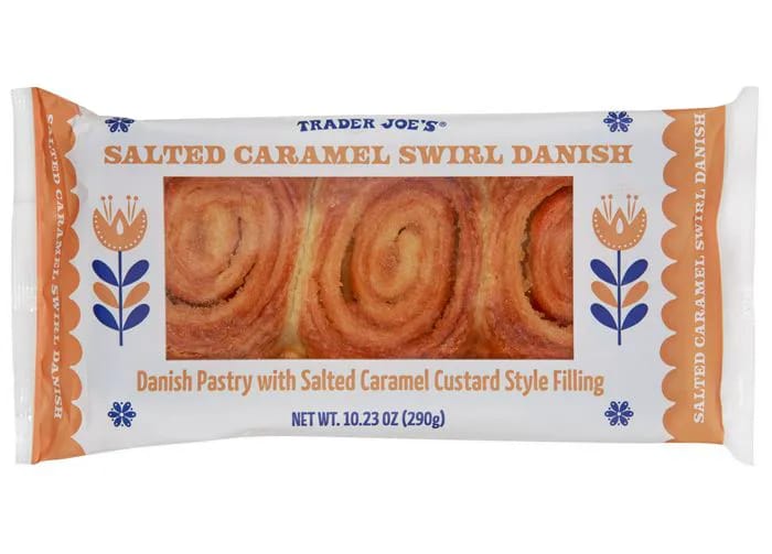 trader joe's salted caramel swirl danish