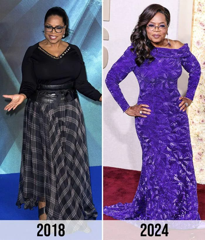 Oprah Winfrey before and after weight loss