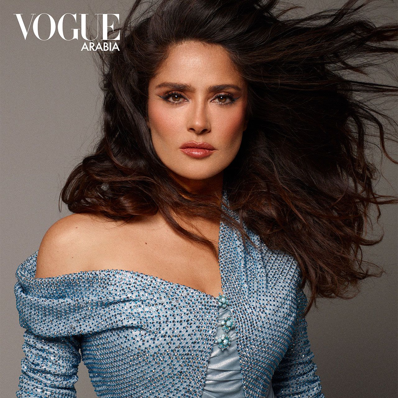 Salma Hayek, 57, Graces The Cover Of 'Vogue Arabia' In A Curve-Hugging  Sequin Gown As Fans Call Her The 'Most Beautiful' - SHEfinds
