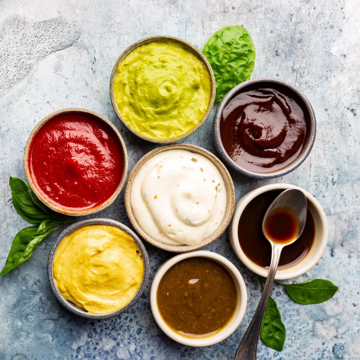 various condiments