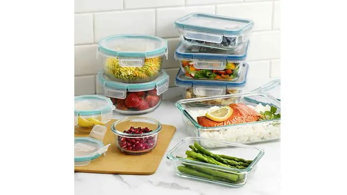 snapware pyrex 18 piece glass food storage set