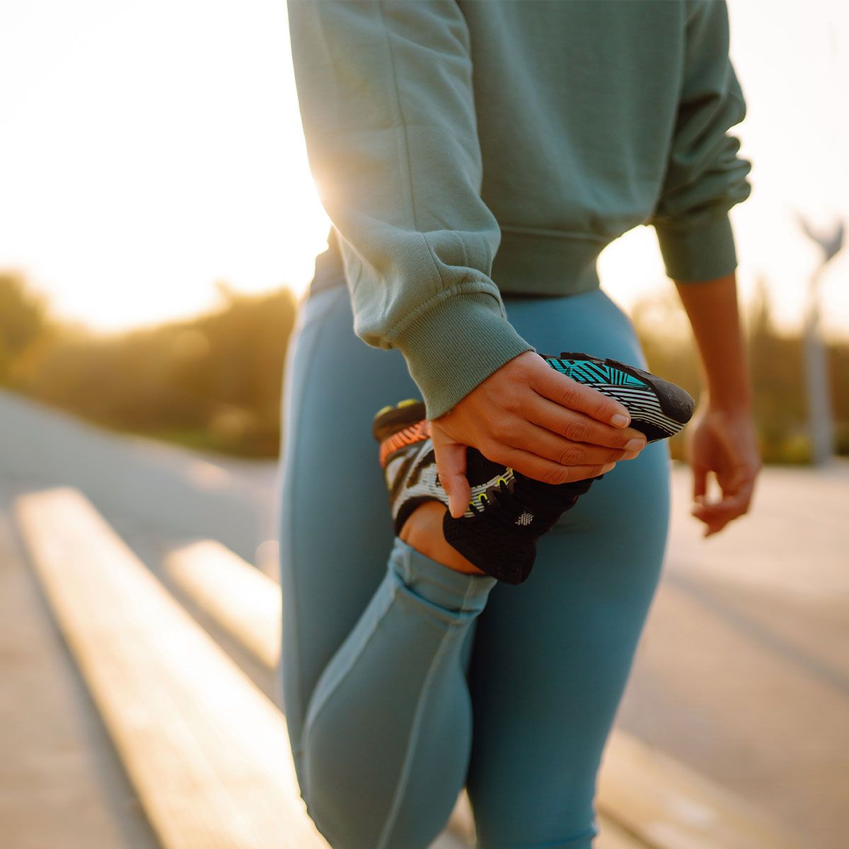 woman stretching