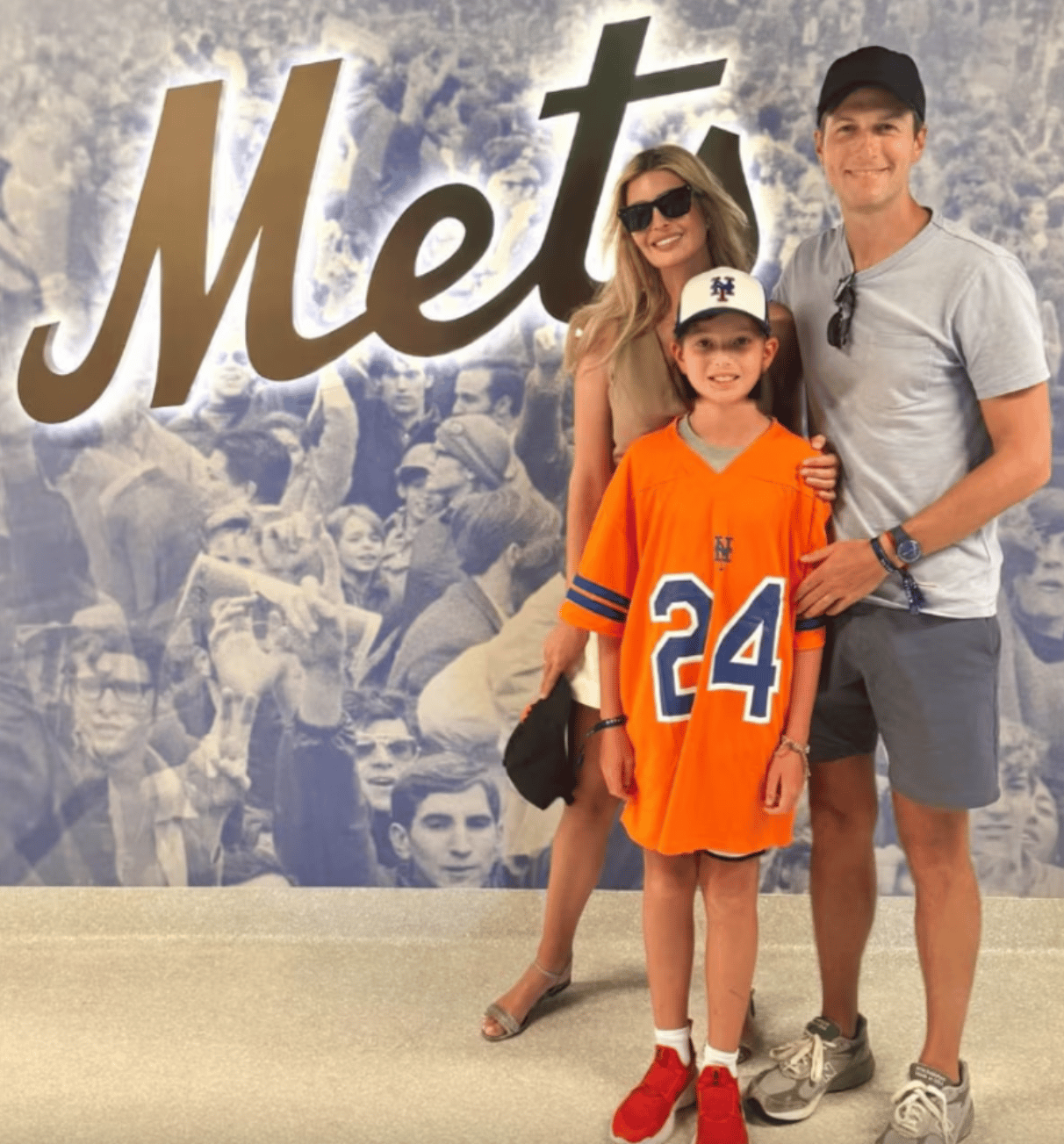 ivanka trump jared kushner and son at mets game