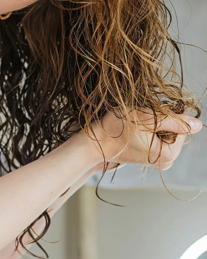 air-drying-hair