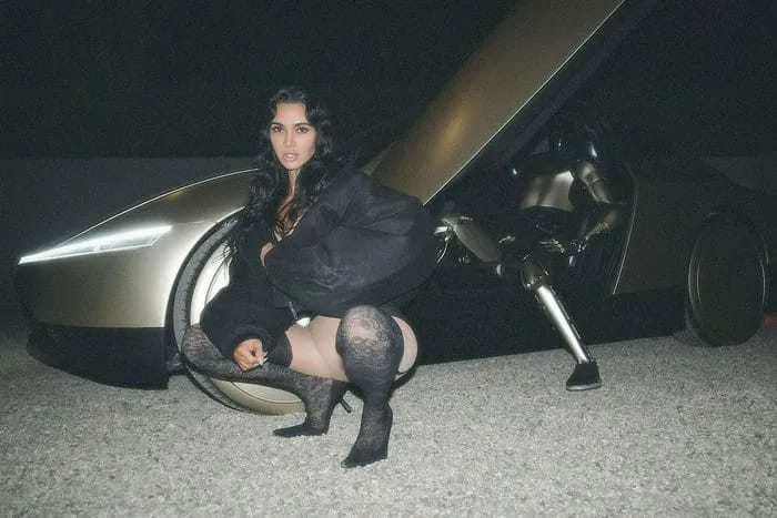 kim kardashian tesla robot