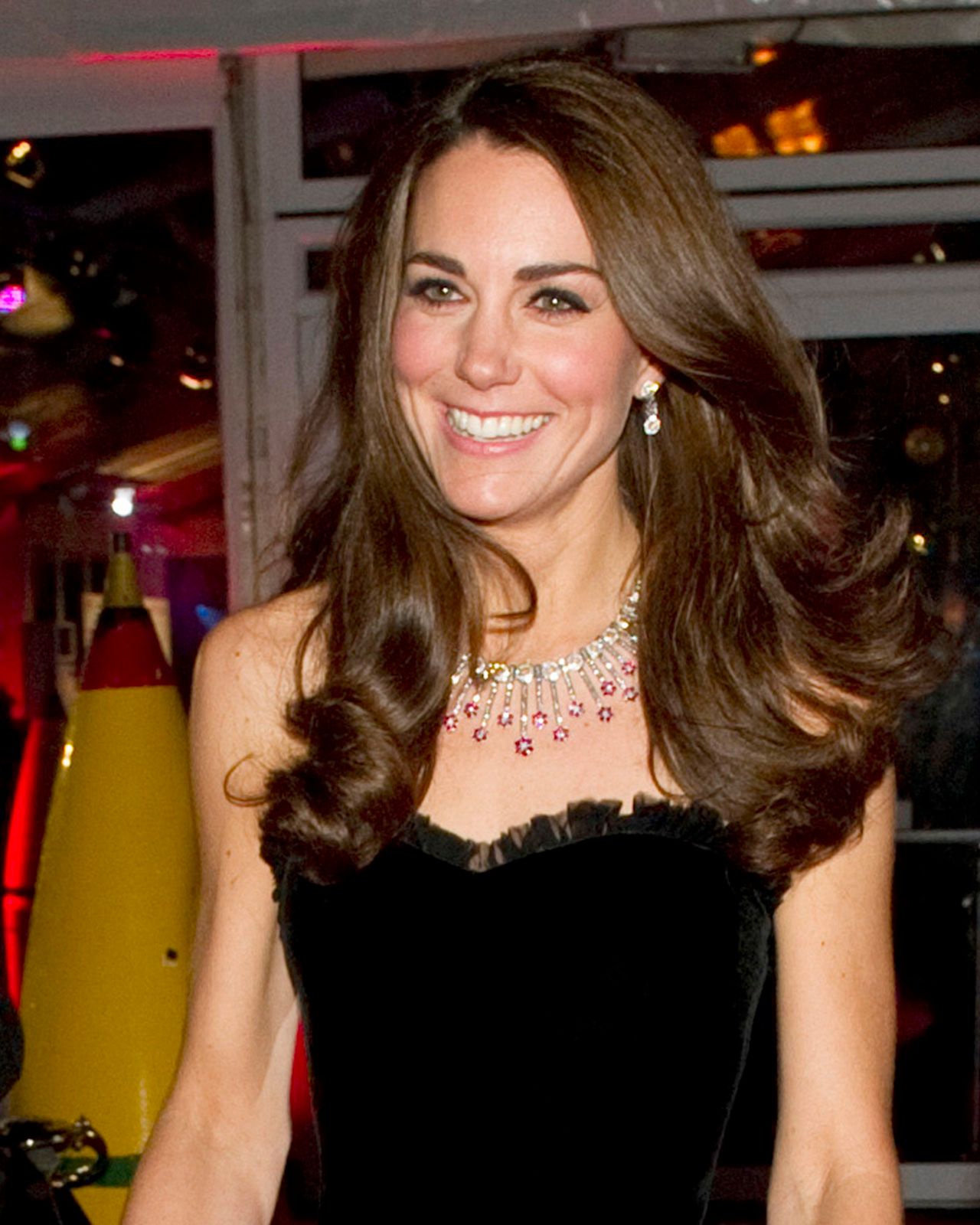 Kate Middleton The Sun Military Awards 2011 black velvet strapless Alexander McQueen dress