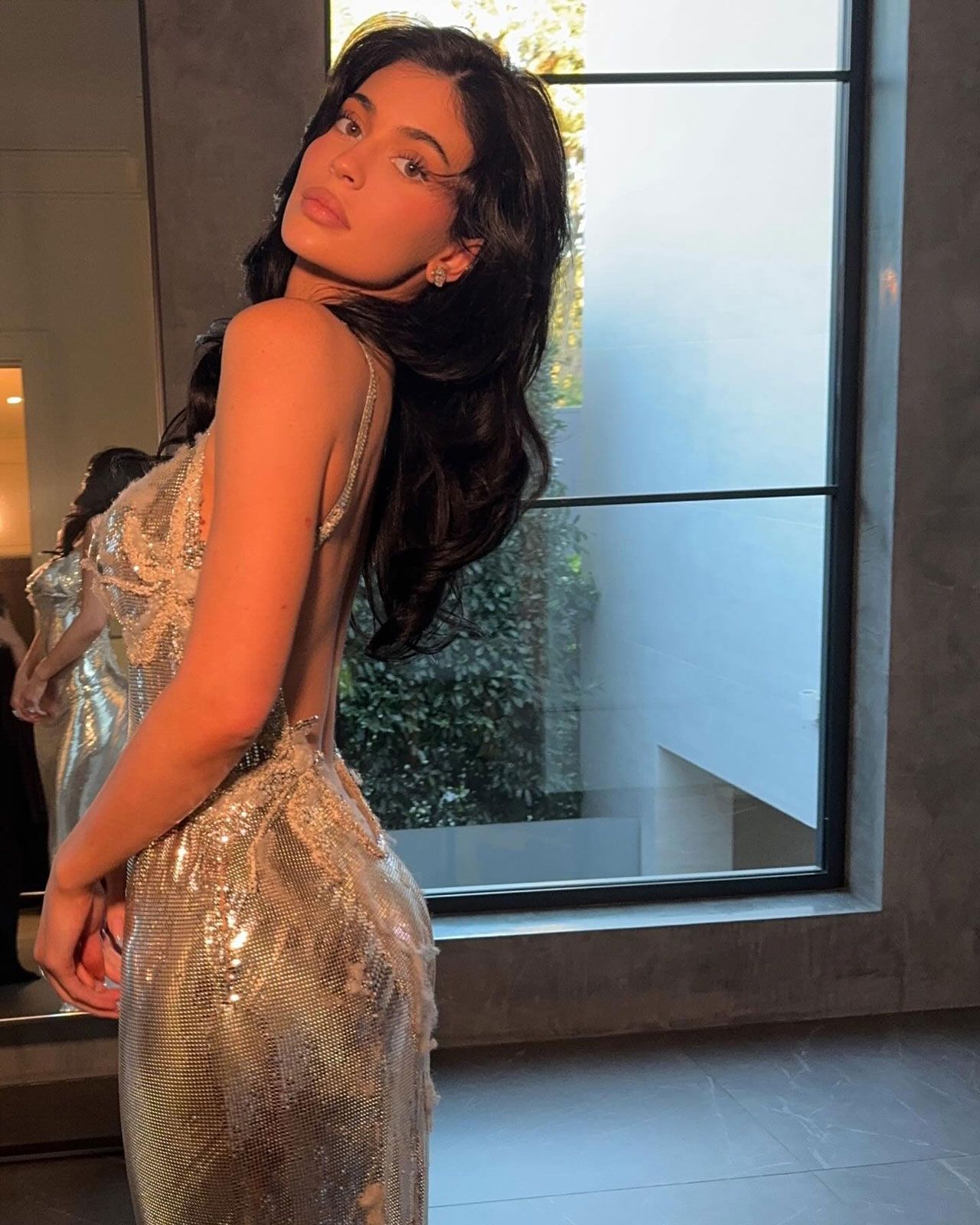 slim fit dress slacks Kylie Jenner Champagne 2016 Golden Globes After Party Dress main image 1