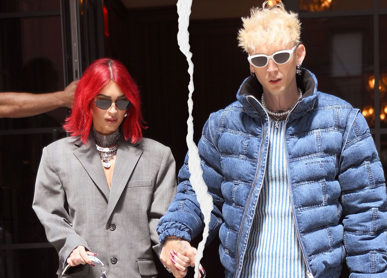 Megan Fox and Machine Gun Kelly leave a hotel in New York