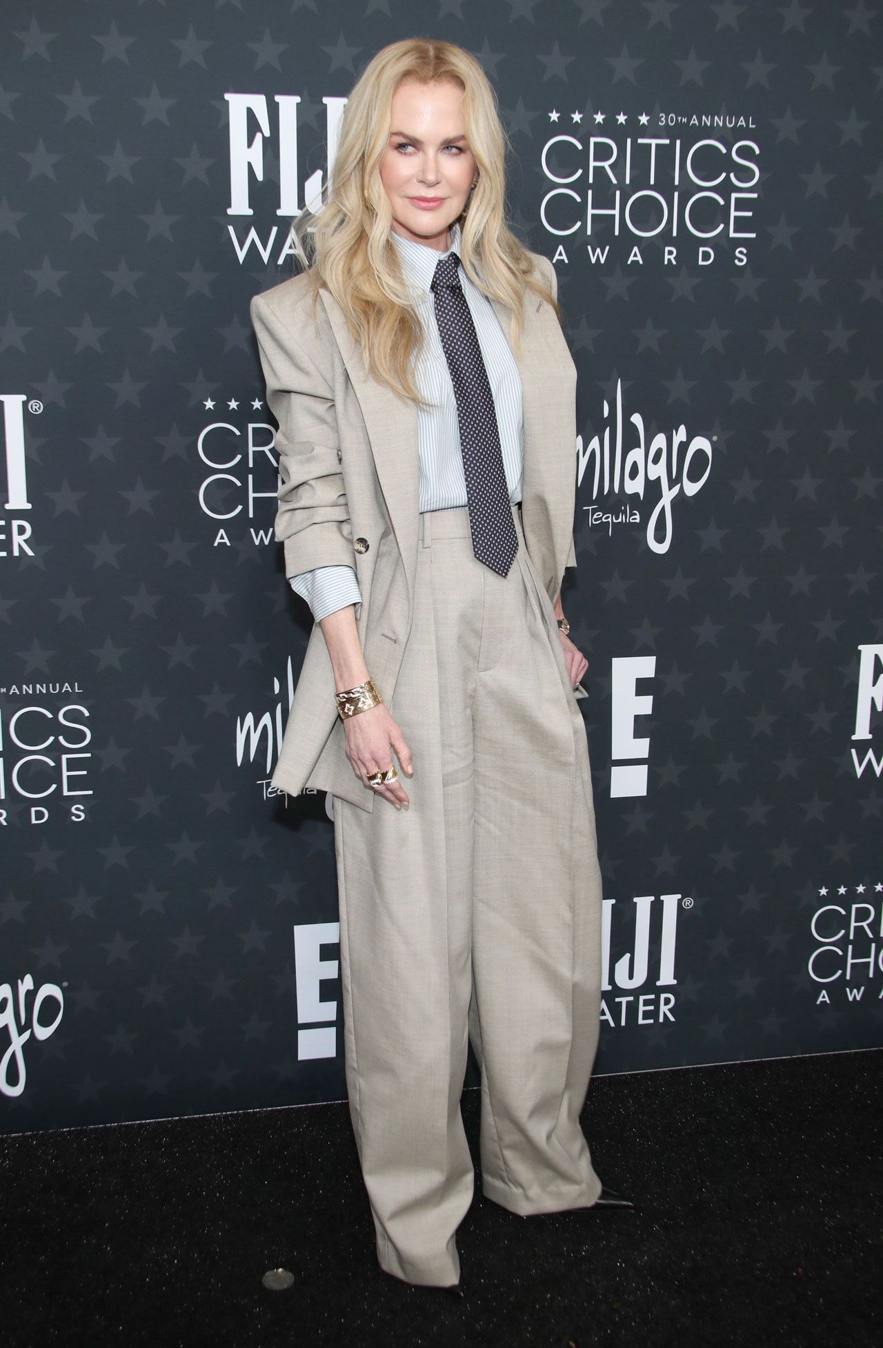 Nicole Kidman YSL tuxedo Critics Choice Awards