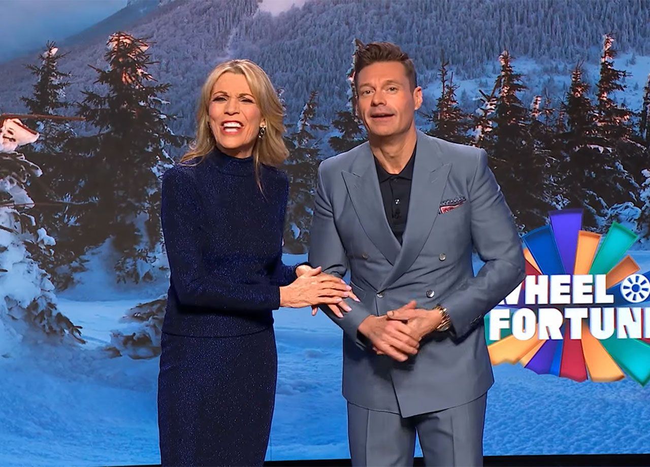 Ryan Seacrest and Vanna White on Wheel of Fortune