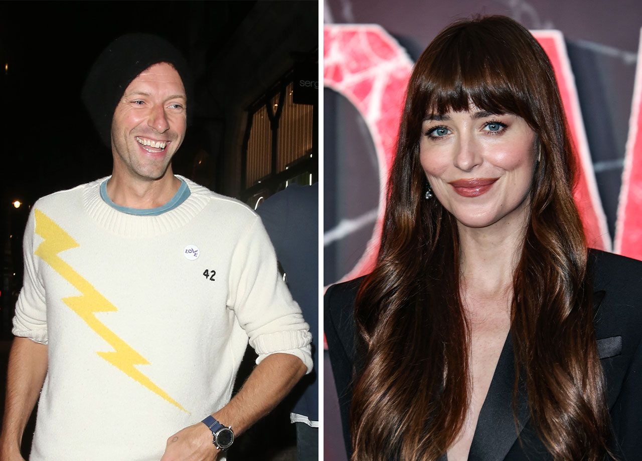 Chris Martin and Dakota Johnson