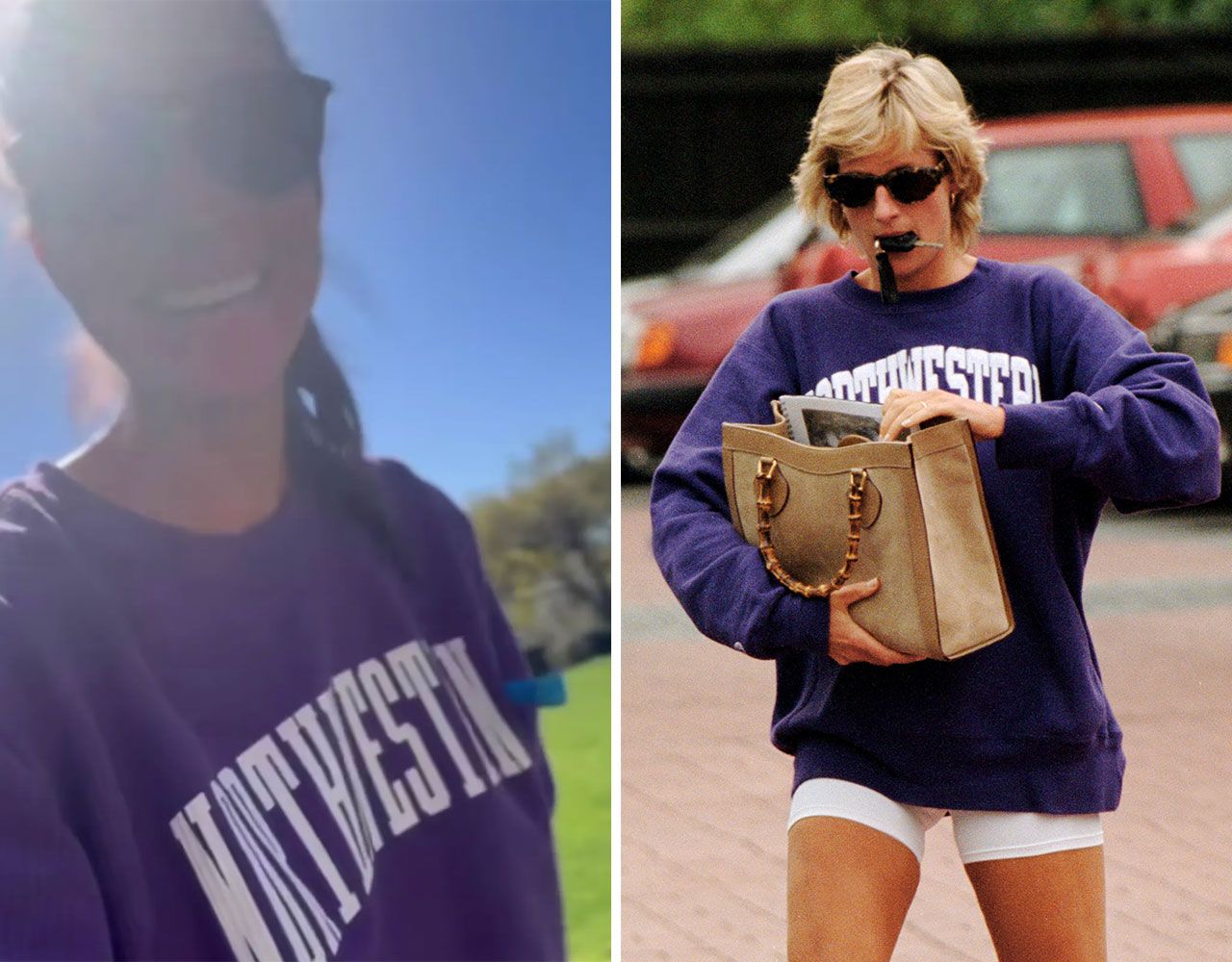 Meghan Markle and Princess Diana Northwestern sweatshirt