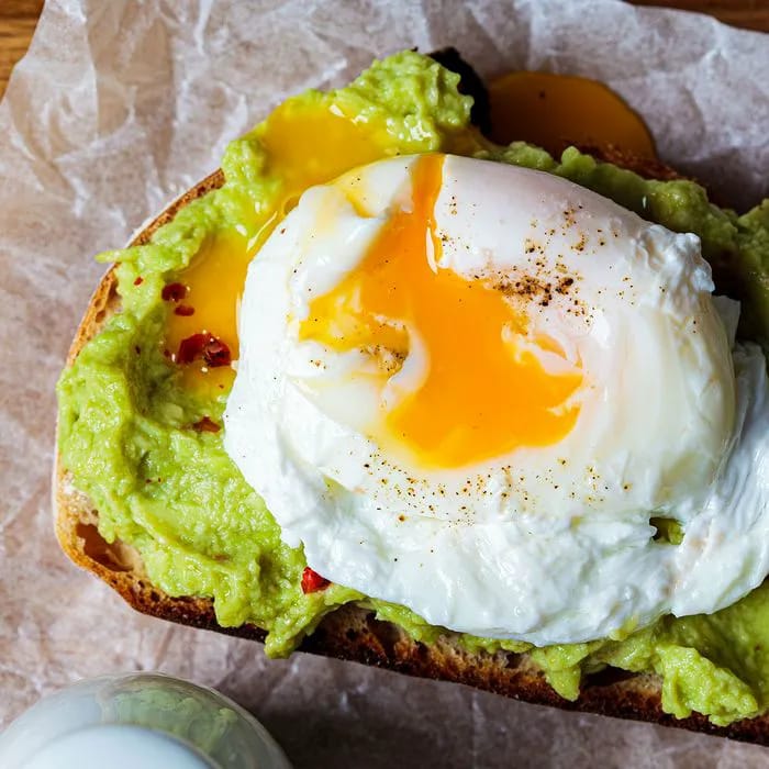 avocado toast with poached egg
