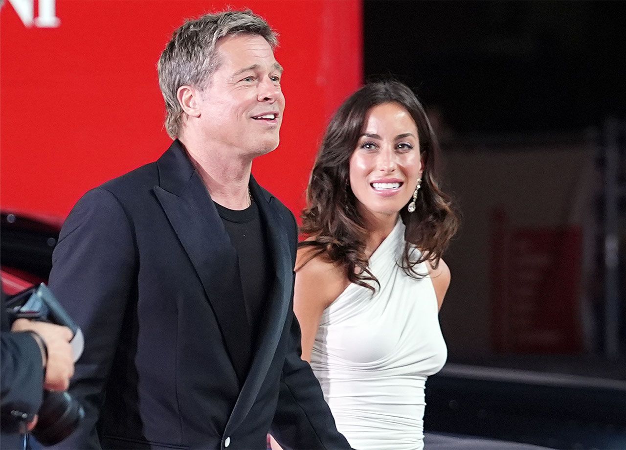 Brad Pitt and Ines de Ramon Venice Film Festival