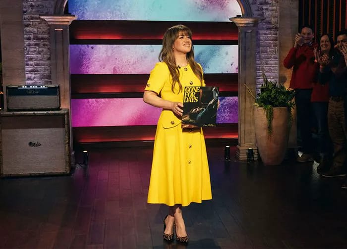 Kelly Clarkson hosting her talk show