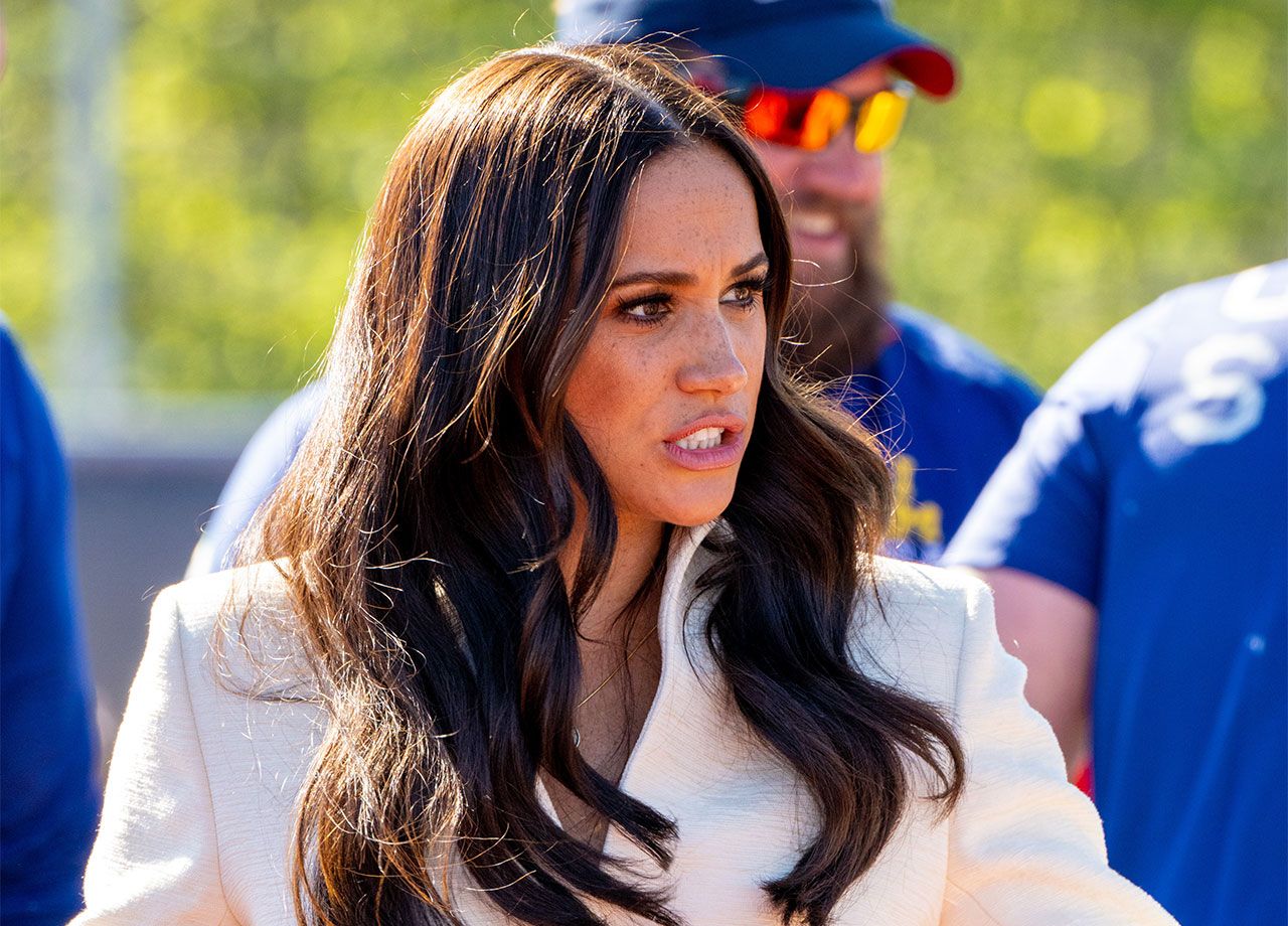 Meghan Markle looking upset at Invictus Games