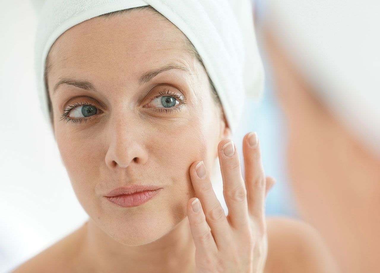 woman-checking-skin