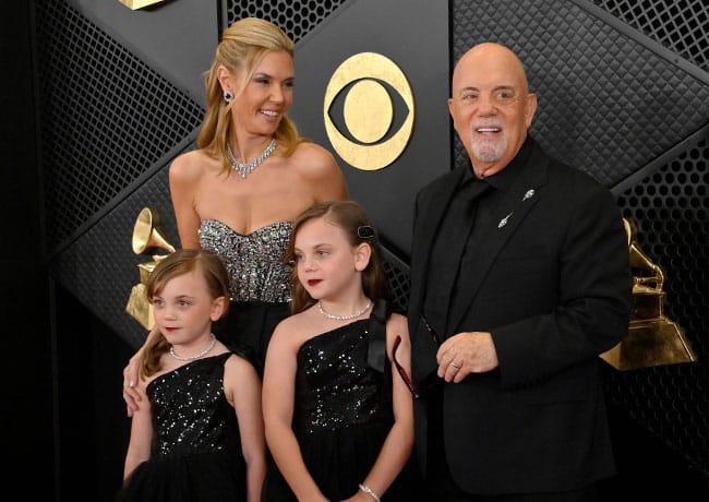 Billy Joel and Alexis Roderick Joel and daughters at the Grammys