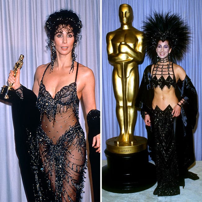 Cher at The Oscars 1987 and 1988