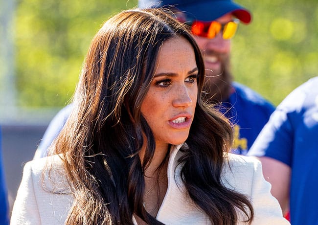 Meghan Markle looking angry
