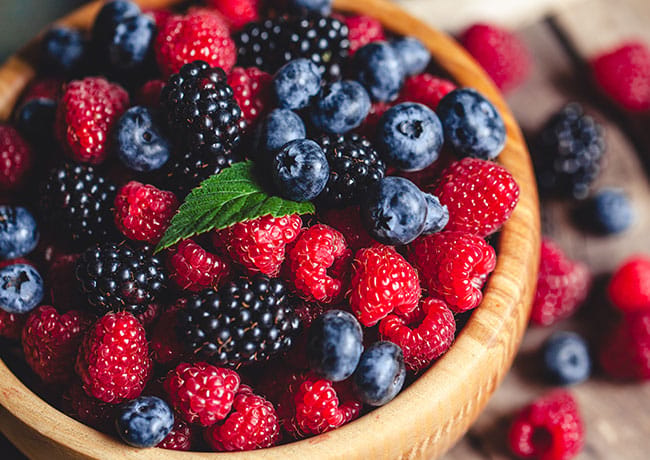 bowl of mixed berries