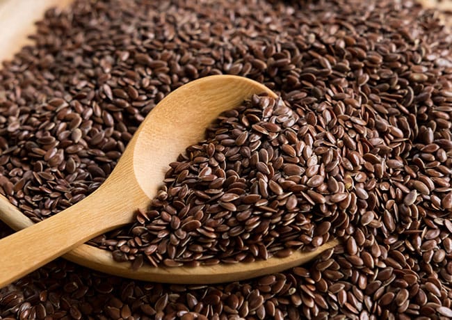 flax seeds in a bowl