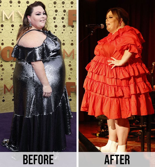 Chrissy Metz before and after weight loss side