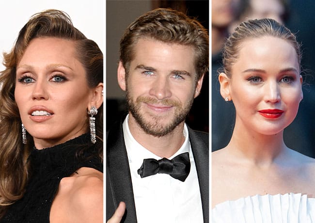 Miley Cyrus Liam Hemsworth Jennifer Lawrence