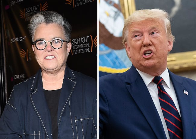 Rosie O'Donnell and Donald Trump