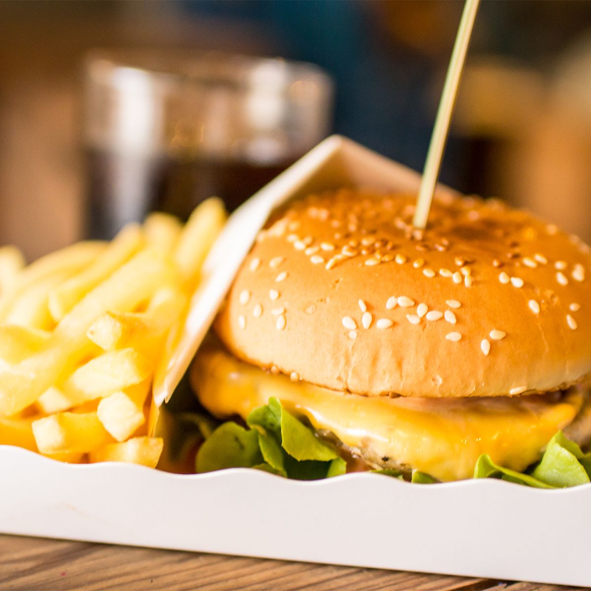 burger and fries
