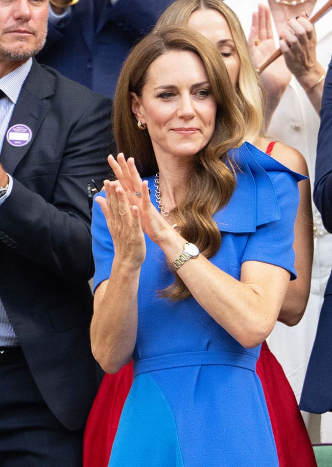 Kate Middleton blue Roksanda dress Wimbledon Men's Singles Final 2025