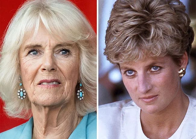 Queen Camilla and Princess Diana at a royal event.