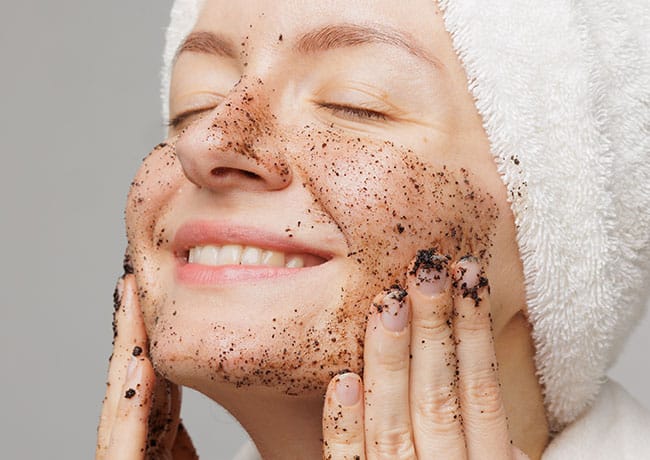woman-exfoliating