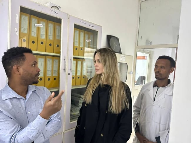 Angelina Jolie visits Saint Peters Hospital Ethiopia