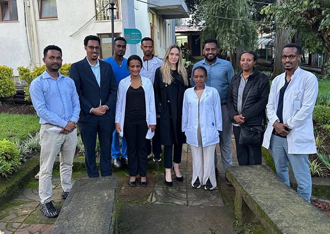 Angelina Jolie visits Saint Peters Hospital Ethiopia