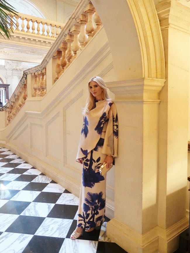 Ivanka Trump Johanna Ortiz dress and shawl Instagram