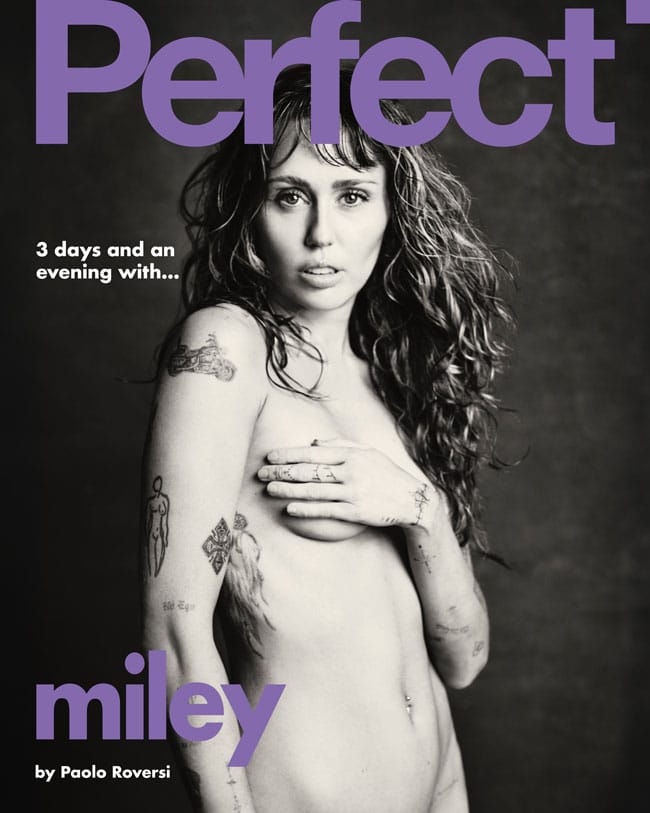 Miley Cyrus Perfect Magazine cover topless